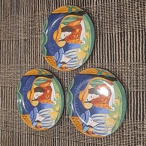VINTAGE SANGO 1994 CAFE PARIS PLATES SET OF 3